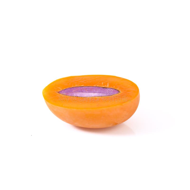 Marian plum or maprang thai fruit isolated on white background stock image
