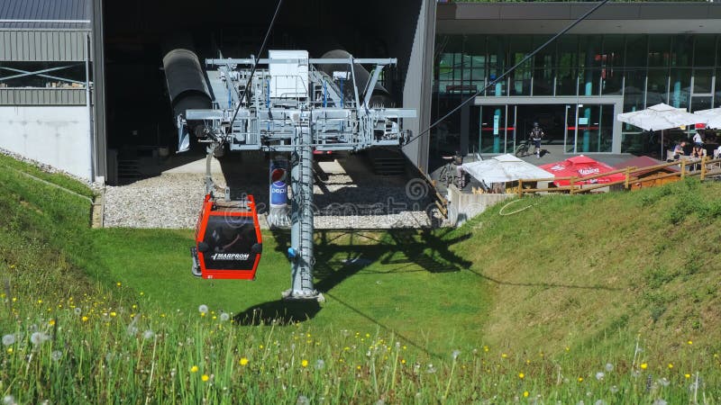 Lower cable car station on Pohorje mountain in Maribor, Slovenia in summer