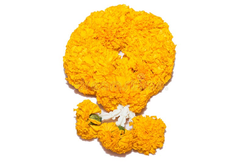 Marigold flowers garland stock images Marigold flowers garland stock images