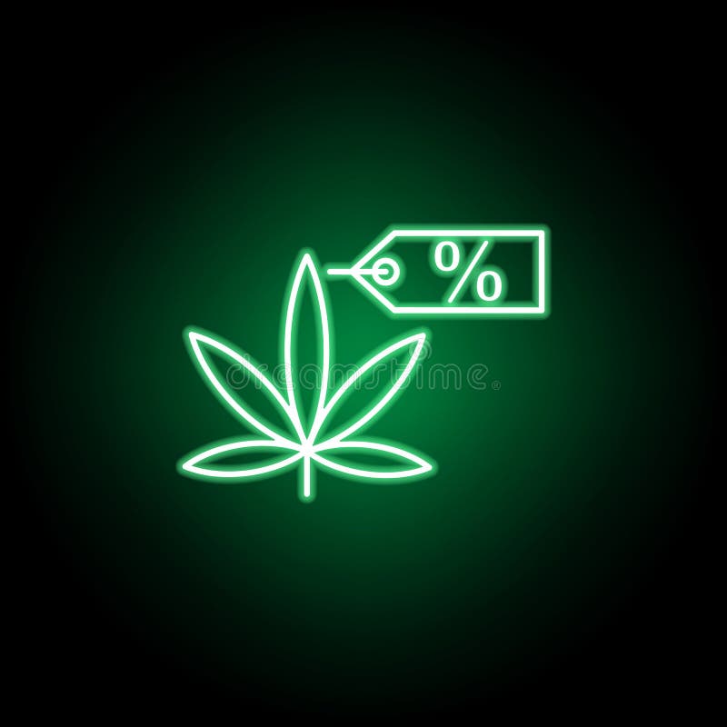 Marihuanaaufkleber-Entwurfsikone in der Neonart Kann f?r Netz, Logo, mobiler App, UI, UX verwendet werden lizenzfreie abbildung Marihuanaaufkleber-Entwurfsikone in der Neonart Kann f?r Netz, Logo, mobiler App, UI, UX verwendet werden lizenzfreie abbildung