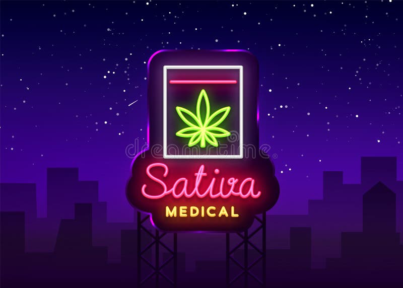 Marijuana Logo Neon Vector médico Médico Sativa, marijuana que fuma, almacenamiento y cultivo del cannabino médicos ilustración del vector Marijuana Logo Neon Vector médico Médico Sativa, marijuana que fuma, almacenamiento y cultivo del cannabino médicos ilustración del vector