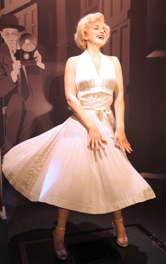 Marilyn Monroe alla l$signora Tussaud immagini stock Marilyn Monroe alla l$signora Tussaud immagini stock