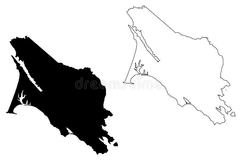 Marin County, vecteur de carte de la Californie illustration stock Marin County, vecteur de carte de la Californie illustration stock