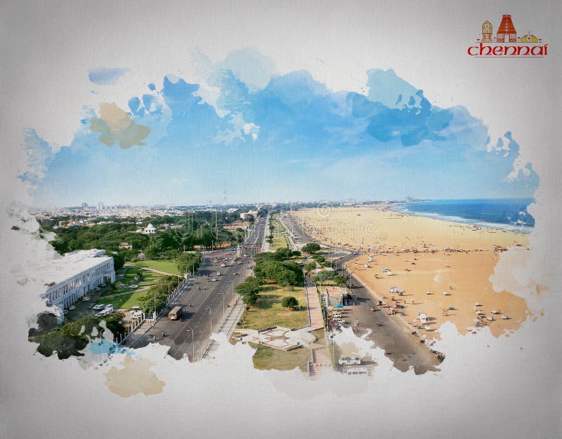 MARINA BEACH CHENNAI TOURIST PLACE Stock Photo - Image of panoramic
