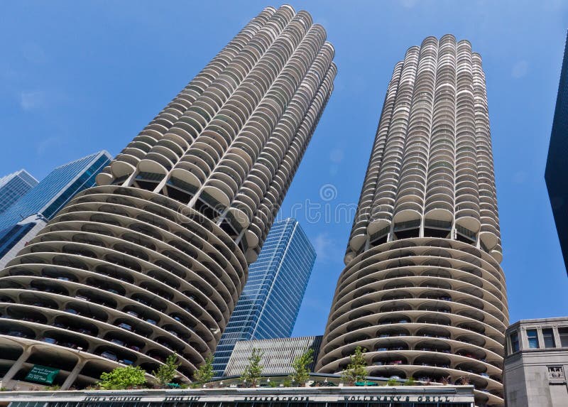 Marina City Towers Chicago royalty free stock photo