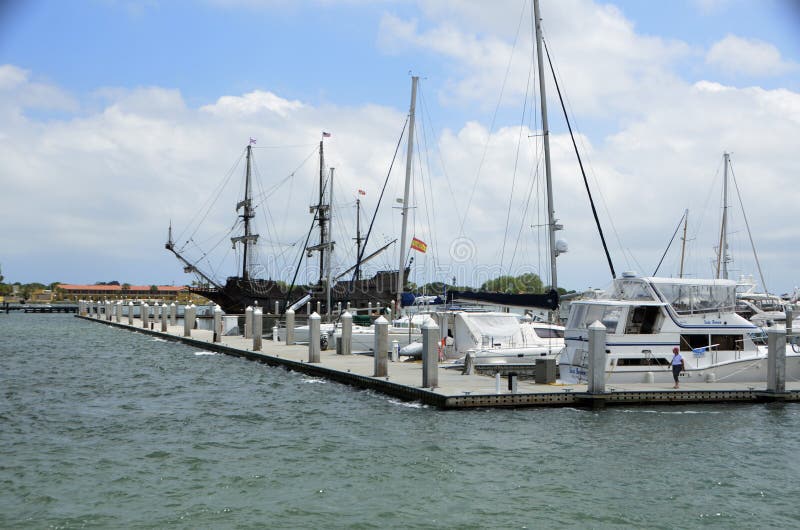 Marina de bateau, St Augustine, la Floride image stock Marina de bateau, St Augustine, la Floride image stock