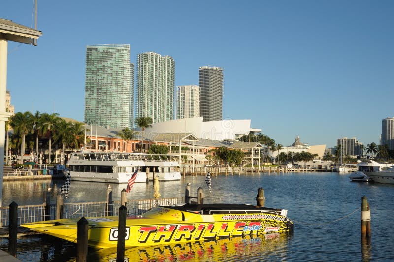 Marina de Bayside, Miami image stock Marina de Bayside, Miami image stock
