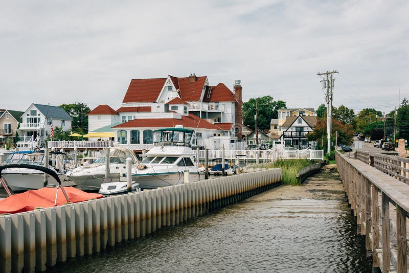 Marina and Houses in Somers Point, New Jersey Editorial Photo Image