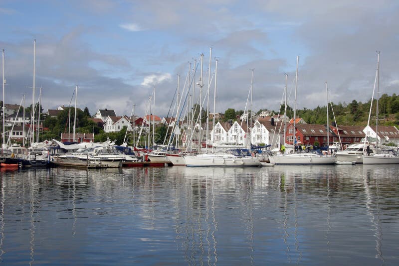 Marina Kristiansand, Lillesand, Norway royalty free stock image