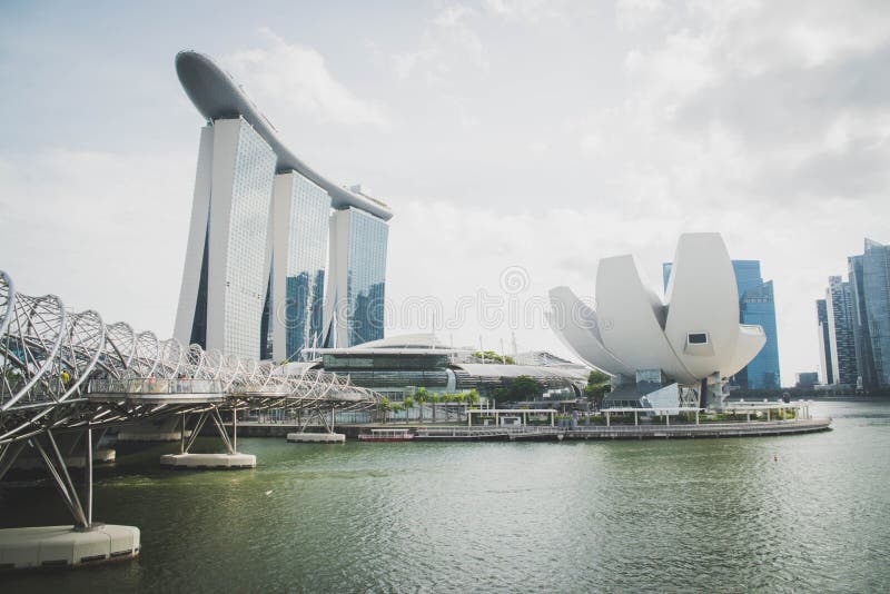 Marina podpalani piaski Singapore obrazy royalty free