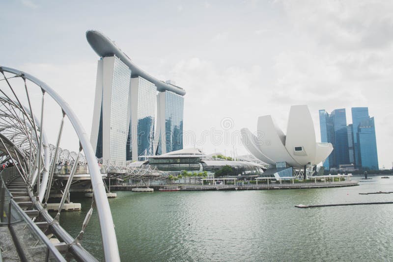Marina podpalani piaski Singapore fotografia royalty free