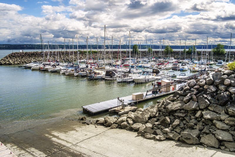 Marina in Saint-Laurent-Ile-d`Orleans, Quebec