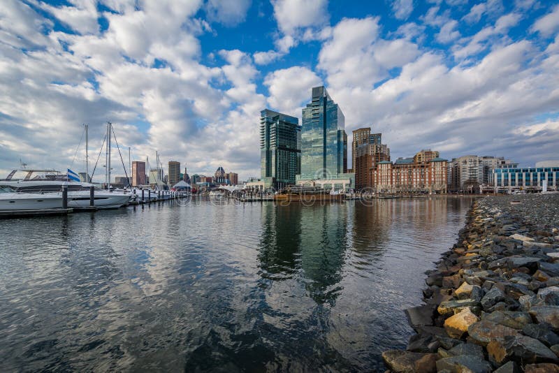 A Marina and View of Harbor East in Baltimore, Maryland Editorial Image Image of perspective