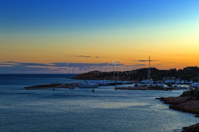 Vouliagmeni Bay from Above, Athens - Greece. Stock Photo - Image of ...