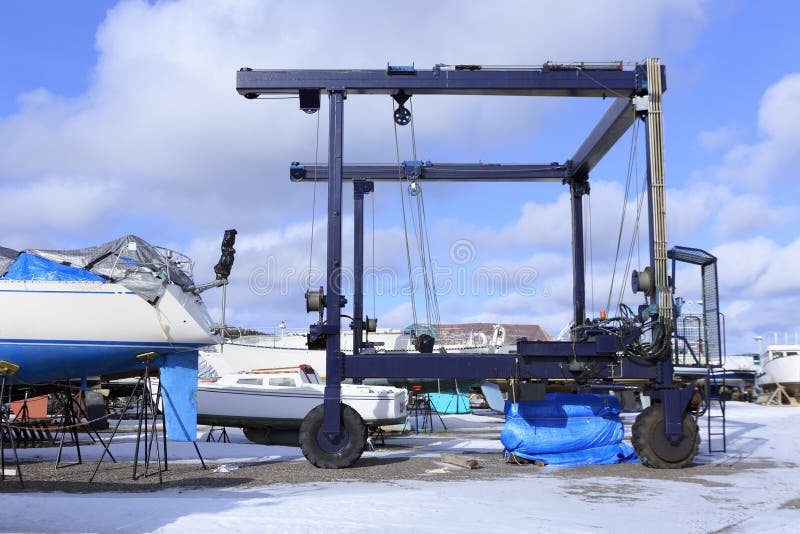 Marina in winter stock photo. Image of atlantic, covered 86171362