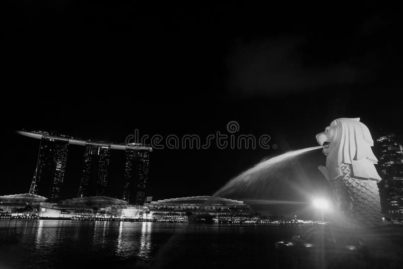 Marinabay, Merlion, Σιγκαπούρη στοκ φωτογραφία Marinabay, Merlion, Σιγκαπούρη στοκ φωτογραφία