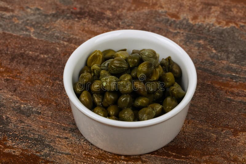 Capers in the bowl royalty free stock photo