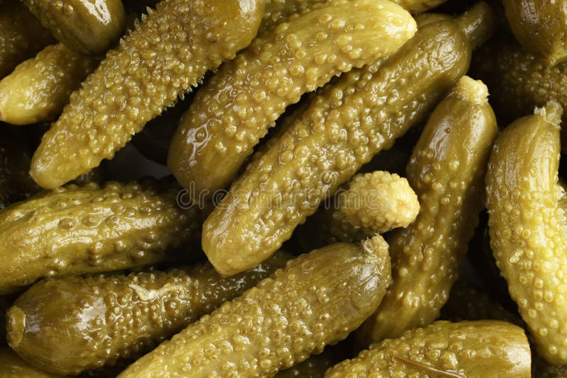 Marinated Cornichons Shot Above Stock Photos Free & RoyaltyFree