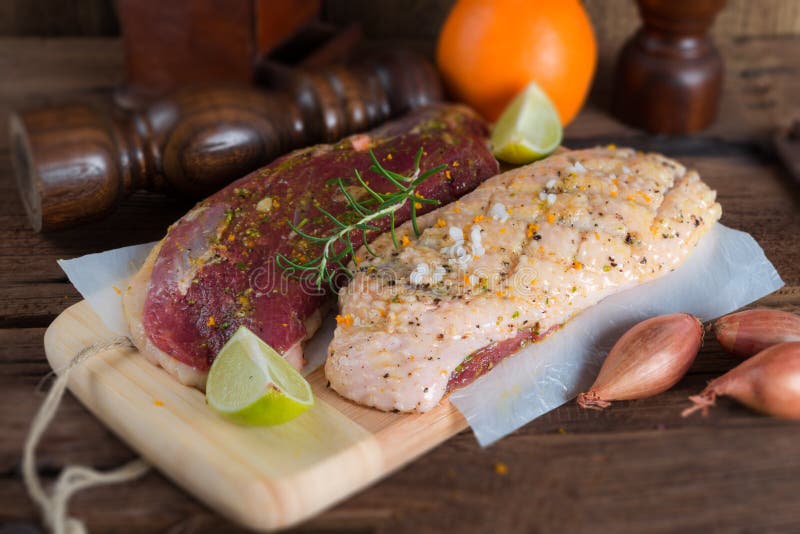 Marinated duck breast stock photo. Image of green, giving 34778484