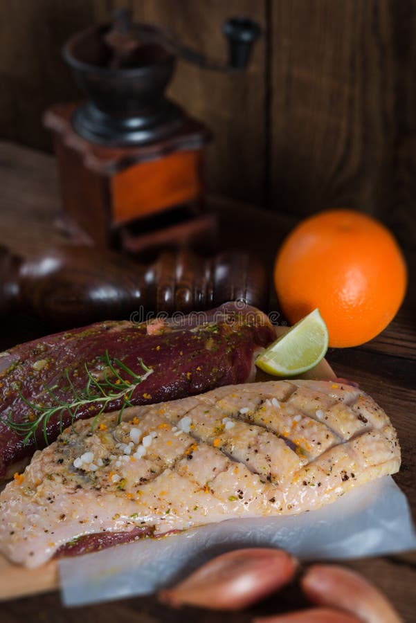 Marinated duck breast stock image. Image of gourmet, celebration - 35018813