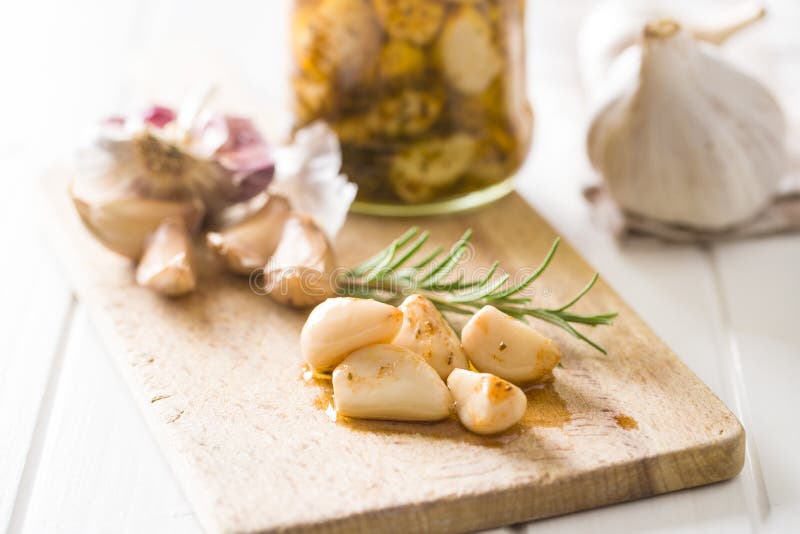 Marinated Garlic. Pickled Garlic. Stock Image Image of canning, marinate 126796403