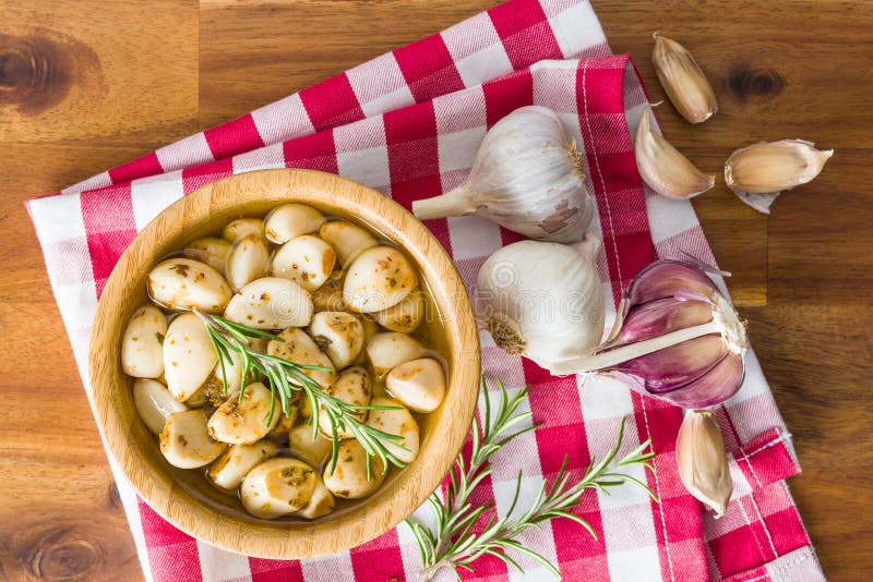 Marinated Garlic. Pickled Garlic. Stock Photo Image of homemade, canning 126796490