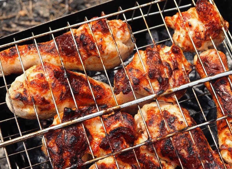 Marinated Grilled Chicken Leg Stock Image Image of barbecue, grilled