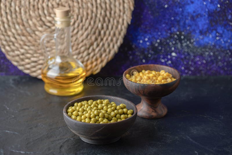 Marinated Olive with Olive Oil and Corn Seeds Stock Image Image of