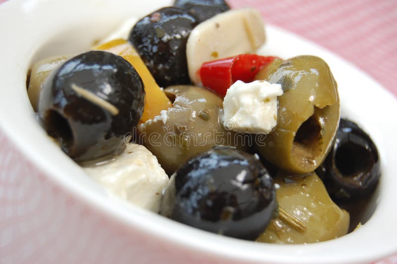 Marinated olives