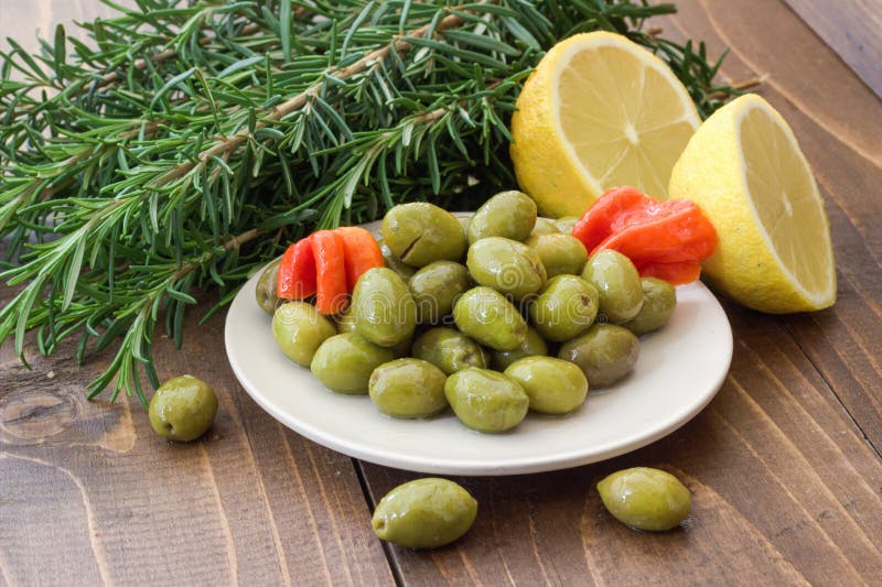 Marinated Olives. Mediterranean Cuisine. Stock Photo Image of meal