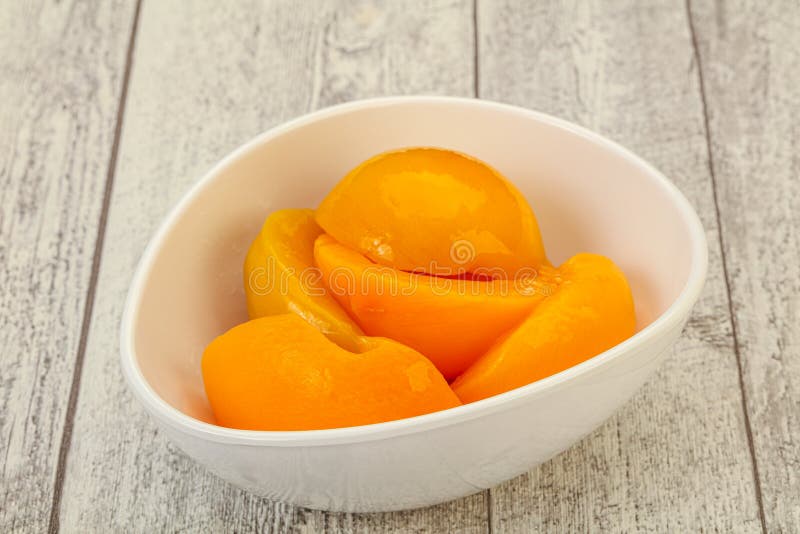 Marinated Peaches Fruit in the Bowl Stock Image Image of healthy