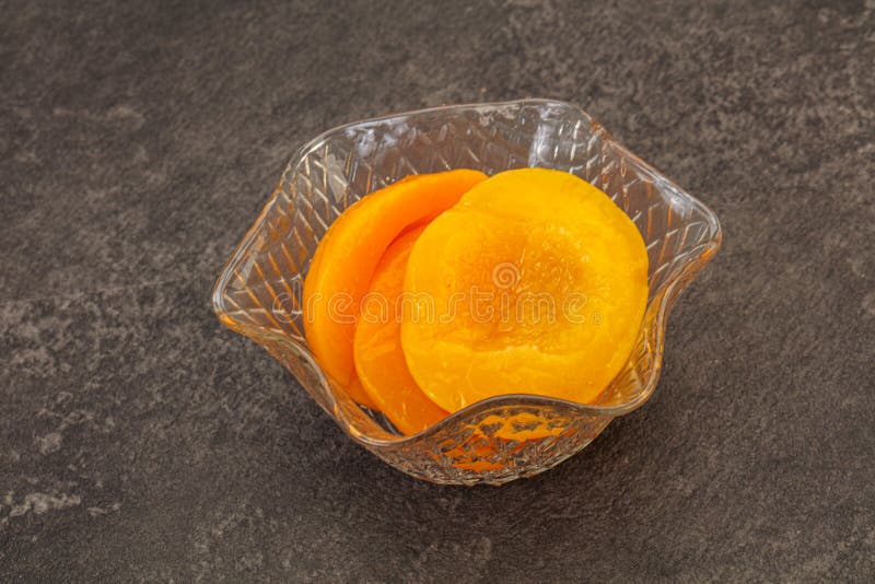 Marinated Peaches Fruit in the Bowl Stock Photo Image of closeup