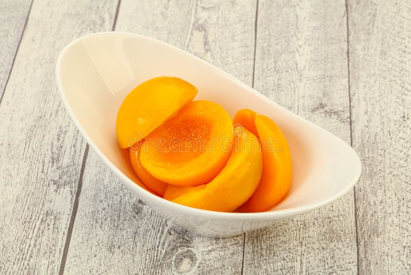 Marinated Peaches Fruit in the Bowl Stock Photo Image of juicy