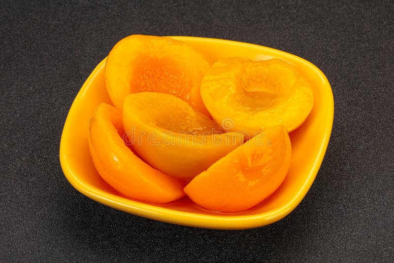 Marinated Peaches Fruit in the Bowl Stock Photo Image of tasty