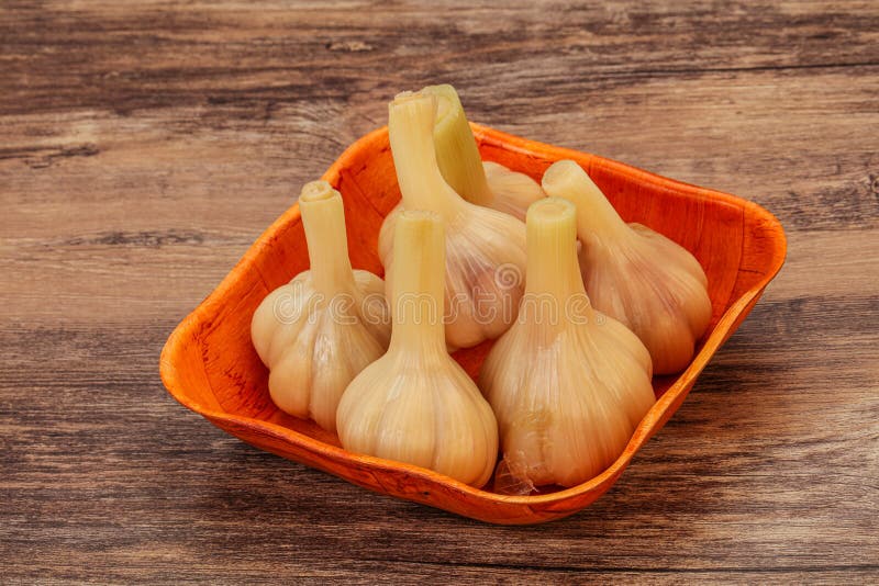 Marinated Garlic in the Bowl Stock Photo Image of homemade, cooking