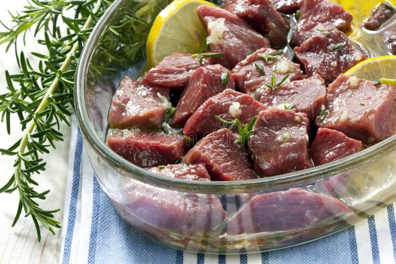 Marinating Meat stock photo. Image of garlic, rosemary 15791420