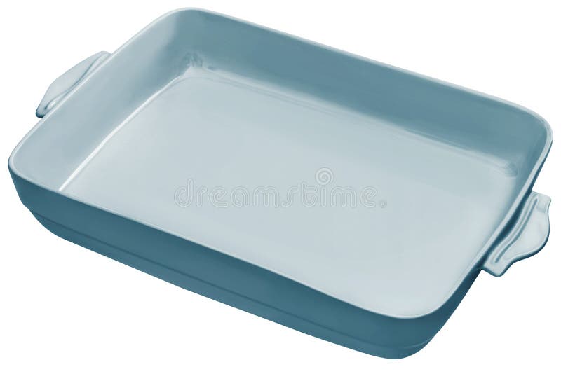 Marine Blue Oblong Rectangular Ceramic Casserole Baking Pan with