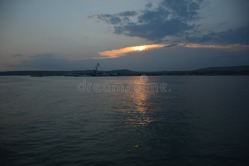 Marine Landscape, Schwarzes Meer bei Sonnenuntergang stockbild Marine Landscape, Schwarzes Meer bei Sonnenuntergang stockbild