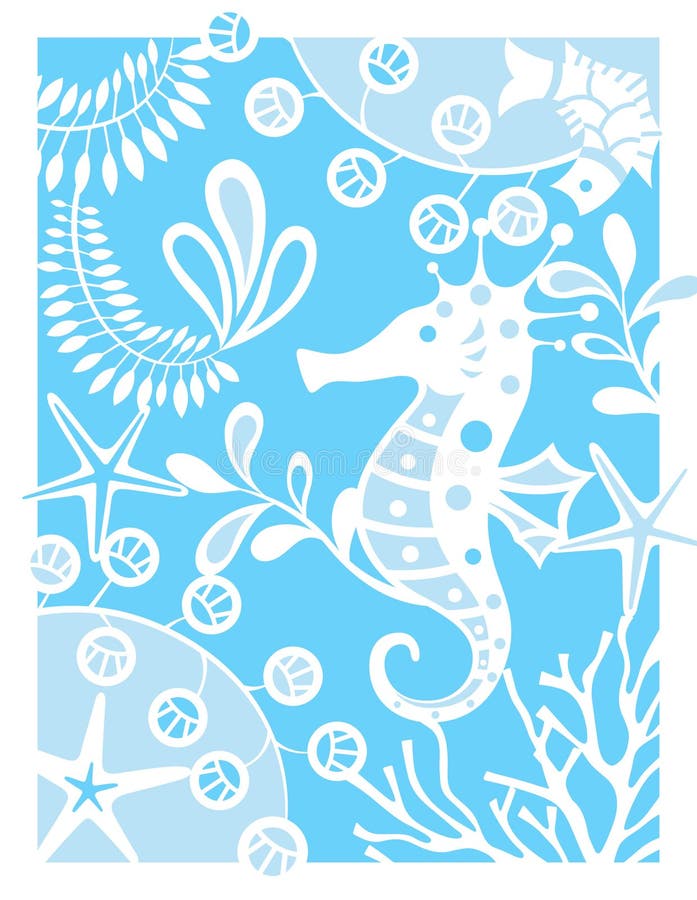 Marine Life Sea Horse royalty free illustration Marine Life Sea Horse royalty free illustration