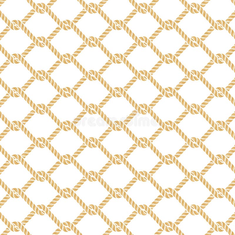 Marine rope knot seamless vector pattern. Nautical design. Navy illustration. Ocean wallpaper