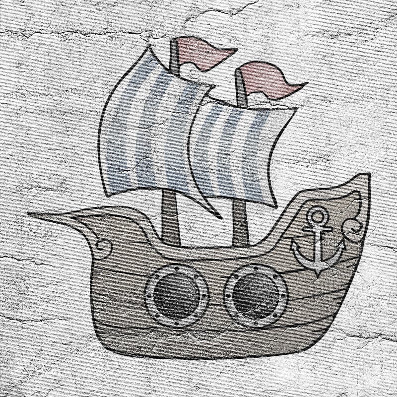 Marine ship illustration vector illustration