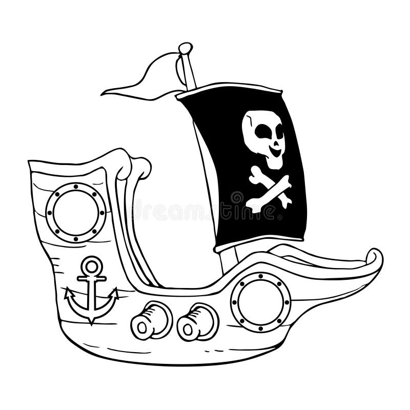 Marine ship illustration stock illustration