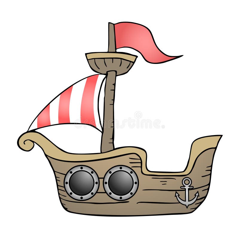 Marine ship illustration royalty free illustration