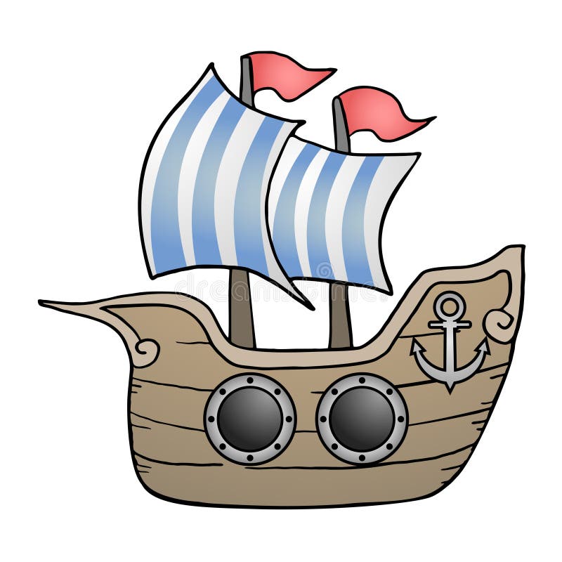 Marine ship illustration stock illustration