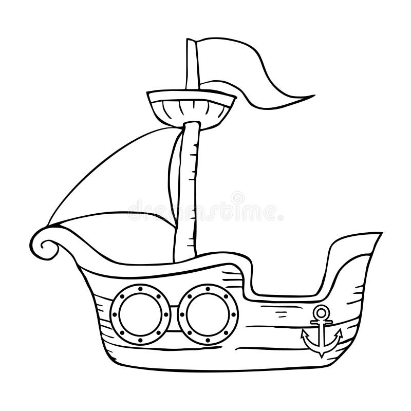 Marine ship illustration vector illustration
