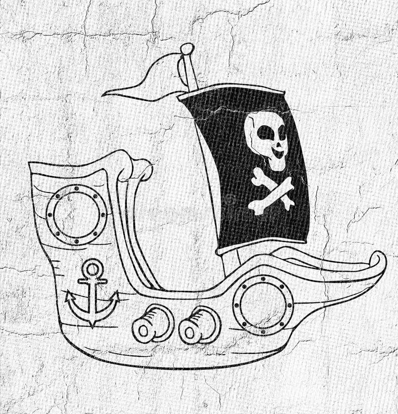 Marine ship illustration stock illustration