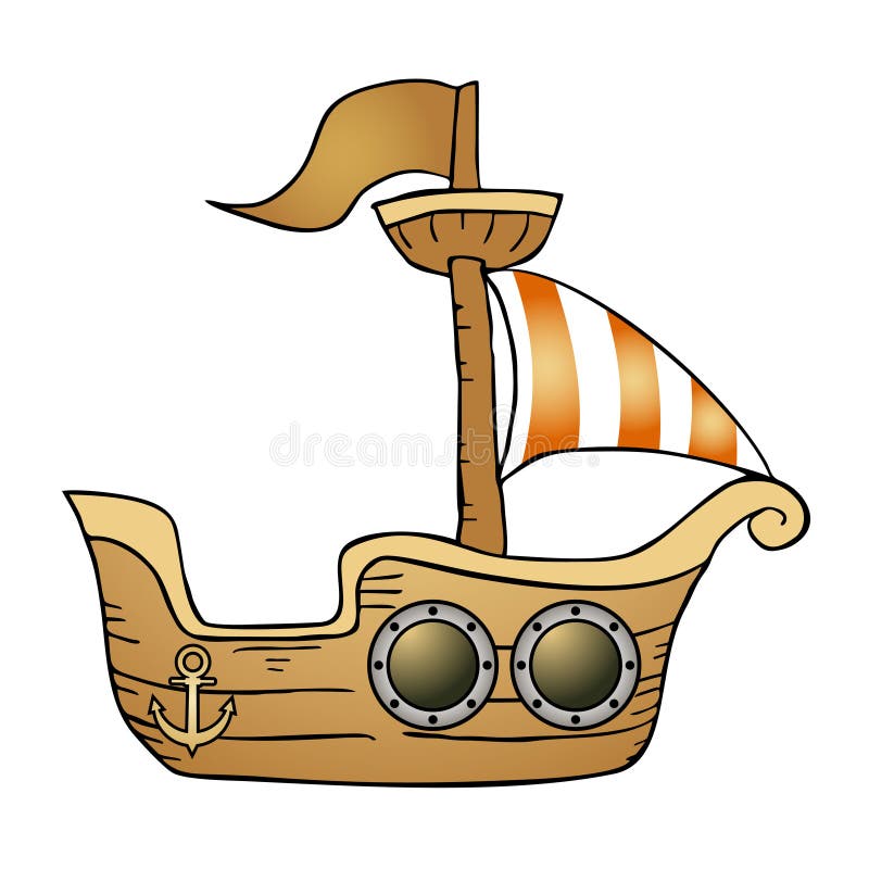 Marine ship illustration royalty free illustration