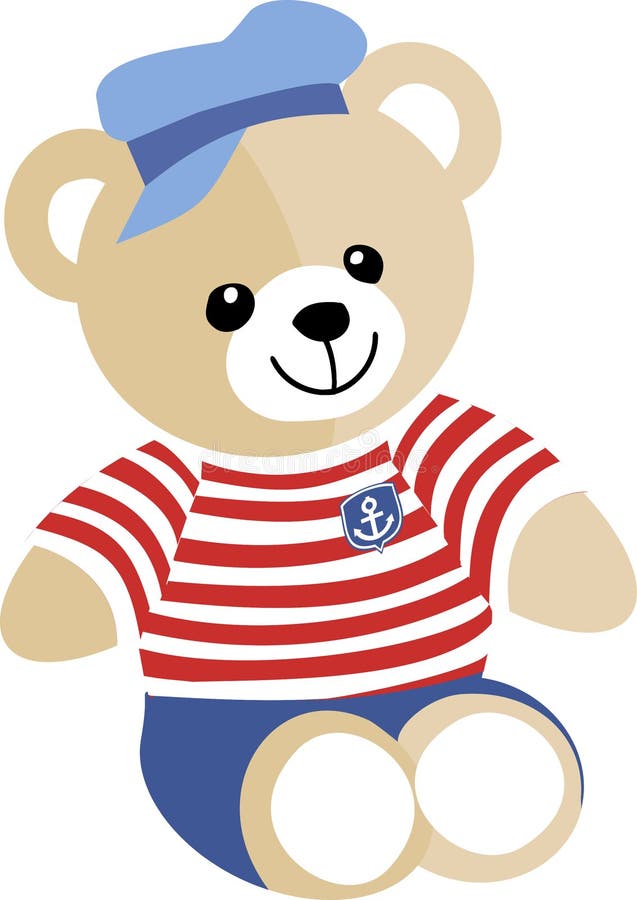 A marine Teddy bear stock vector. Illustration of costume ...