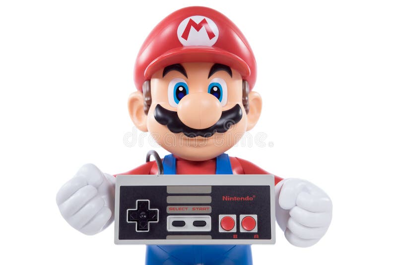 Mario Holding een NES-Controlemechanisme