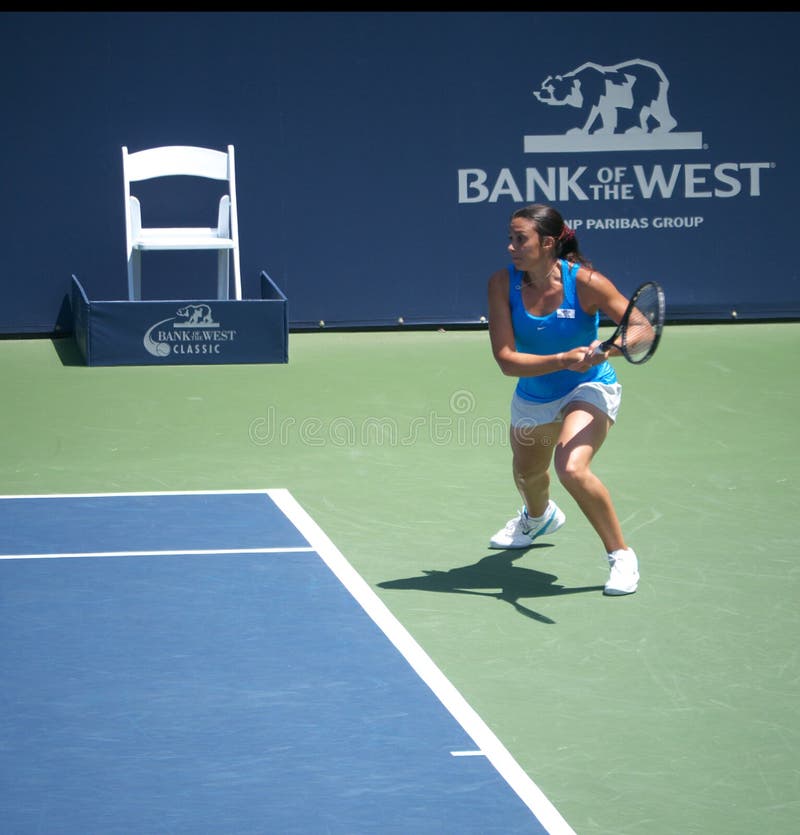 Marion Bartoli at Bank of the West finals stock photos